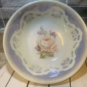 Floral Decorative Bowl with Purple Accents‎